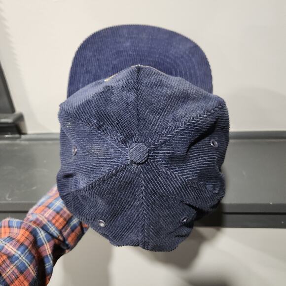 VTG 90s Joe Camel Navy Corduroy Cigarettes Promo Snapback Hat Cap OSFA 1990s - Picture 10 of 14